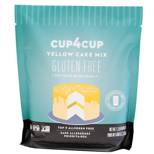 Cup4Cup Yellow Cake Mix, 1.3 Pounds, Certified Gluten Free, Non-GMO, Kosher, Made in the USA