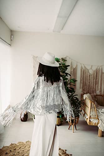 Sequin Fringe Jacket Disco Theme Country Dolly Theme Bridal Trends Disco Cowgirl Outfit Theme Glitter Tassel Coat4