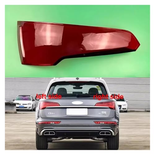 HZLIMJDQ Car Accessories Rear Taillight Shell Compatible with Audi Q5 Q5L 2021 2022 2023 Red Tail Lamp Cover Brake Lights Mask Replace Original Lampshade(1PCS Left Side)