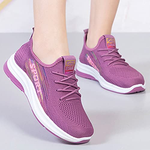 Lecduo Scarpe da ginnastica alla moda, comode con