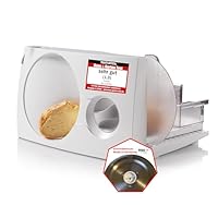 Emerio Allesschneider\Made in EU\ MS-125000, Edelstahl Messereinheit in Deutschland produziert, einstellbar 0-17mm, BPA frei, platzsparend klappbar, mit Sicherheitsschalter, Eco 100Watt, Weiß