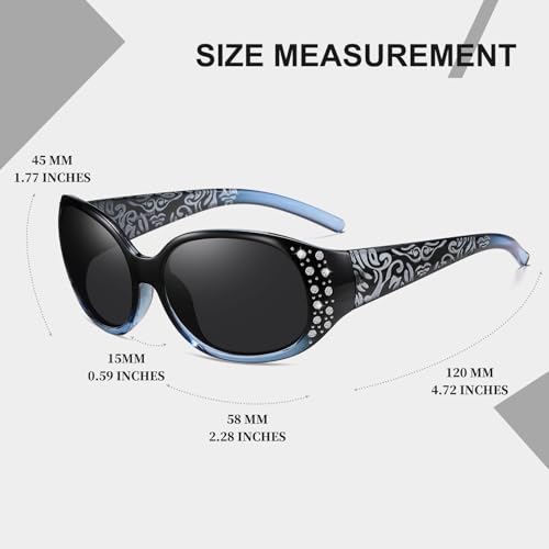 Image of HAOLOTA Polarized Sunglasses for Men Women Designer Driving Glasses Lightweight UV400 Protection