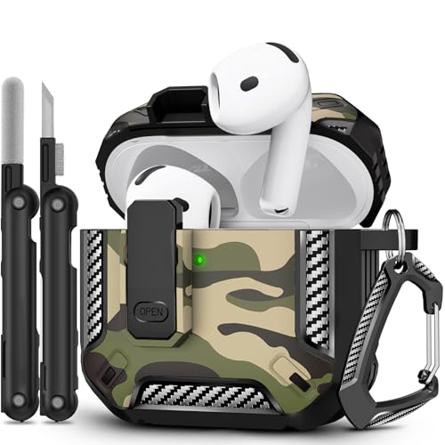 Image of for AirPods 4 Case, Secure Lock Case Cover for Apple Airpods 4 with Active Noise Cancellation 2024, Case for Airpods 4 with Cleaner Kit and Keychain,Powerful Drop Protection