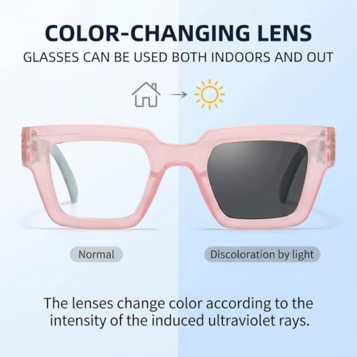 Image of Style Reading Glasses for Women Men, Fashion Square Blue Light Blocking Readers L05