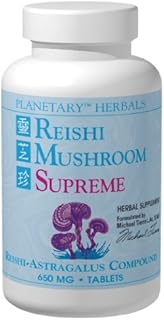 Planetary Herbals Reishi Mushroom Supreme Reishi-Astragalus Compound 650mg, Enhances Immune Resistance