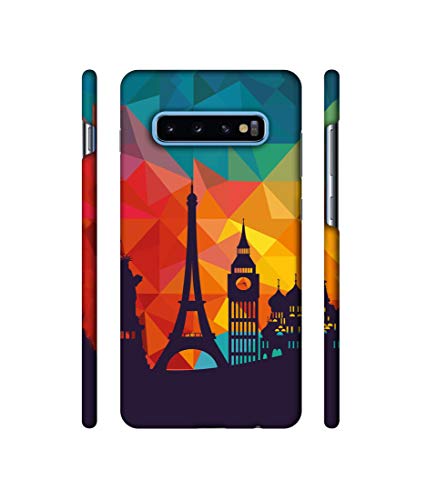 Image of Amazon Brand - Solimo Designer Colored Paris 3D Printed Hard Mobile Back Case Cover Compatible for Samsung Galaxy S10 Plus