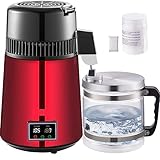 4L 純水蒸留器歯科用蒸留水フィルター電気蒸留浄水器ウォーターボトルオフィス家庭用 電動工具、園芸工具、手工具(Burgundy)