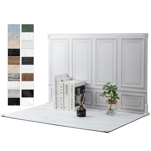 Photo Backdrop Board, 10Pcs 20Patterns Product Photography Backdrops for Food, Background Table Top Small Shooting Kit (XL Size 23x35in), MDAOCRY