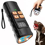 Dog Barking Deterrent Devices, Anti Barking Device for Dogs - Ultrasonic Bark Control with Monitor Display, USB Rechargeable No Shock Bark Guard for Training, Handheld Indoor Outdoor Wrist Strap