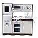 KIDS TOYLAND Pretend Kitchen Playset, Pretend Wooden Play Kitchen Toy with Realistic Sounds for Ages 3-8 Girls Boys