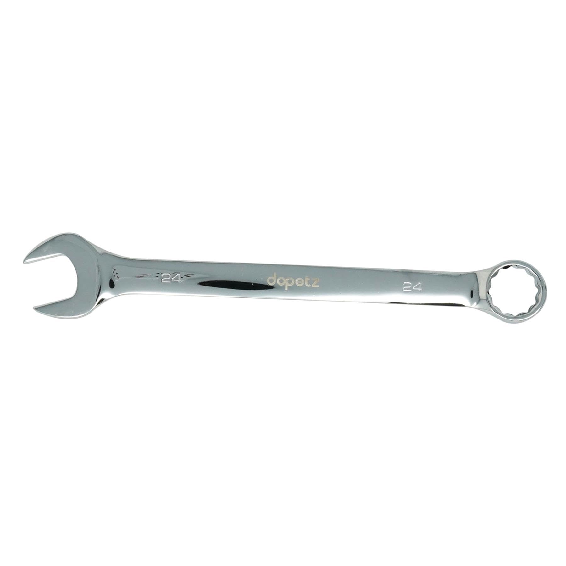 Dapetz® 24mm Combination Spanner Wrench, Fixed Head Open End Spanner, Chrome Vanadium Steel, Metric Hand Tool
