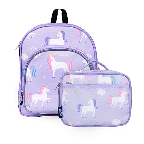 Wildkin 12 Inch Backpack Bundle With Insulated Lunch Box Bag (Unicorn) #TOP10