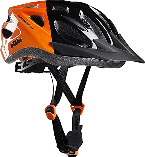 KTM Factory Youth - Casco con chiusura fidlock 51-56, colore: nero/arancione lucido