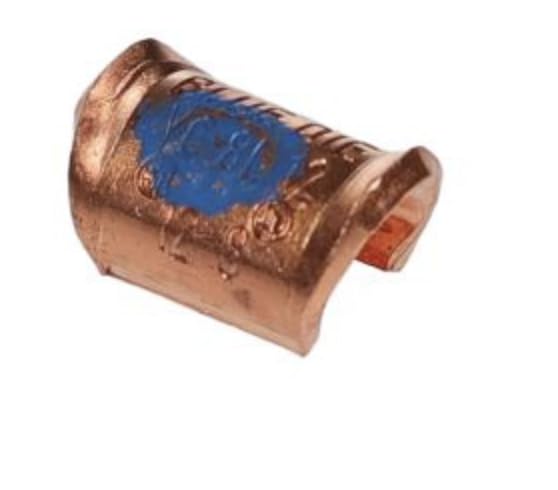 YC8L12 Copper Compression C-Tap Connector, #10 - #8 Main AWG Solid, #10 -#12 TAP STR, Blue Color Code, Tin-Plated, Heavy-Duty Electrical Connector, UL Listed, (10-Pack)