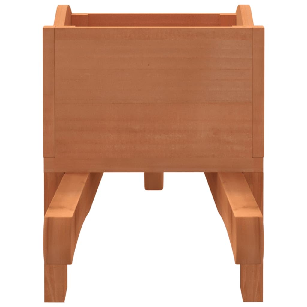 Juego de 2 maceteros con diseño de carretilla, 47 x 15 x 19 cm, de madera de abeto, para jardín, terraza, balcón