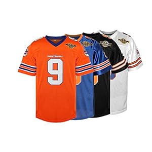 Men 9 Bobby Boucher Football Jersey The Waterboy Mud Dawgs Movie Jersey Adam Sandler(White,Large)