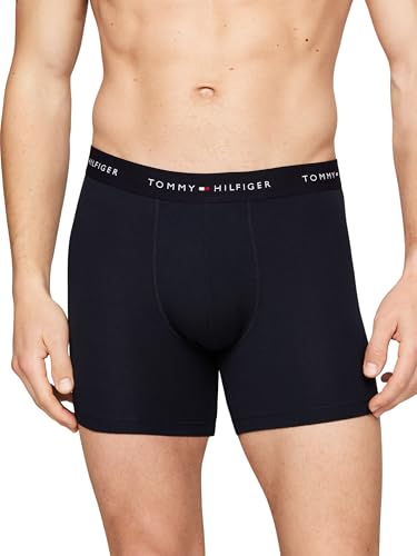 Tommy Hilfiger Herren 3er Pack Boxershorts Briefs aus Baumwolle, Mehrfarbig (Primary Red/White/Desert Sky), M 2