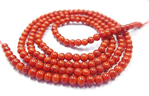 Cuentas redondas de piedra roja natural de 13 pulgadas para crear collares y pulseras de moda