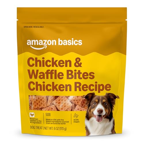 Amazon Basics Dog Treats Chicken and Waffle Bites 6oz (Previously WAG)