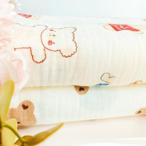 Image of Muslin Newborn Baby Swaddle Blanket 39.5 x 39.5 inches(100x100cm) Unisex Swaddling Wrap Soft Silky Muslin Swaddle Blankets Neutral Receiving Blanket for Newborn Babies Boys and Girls Large