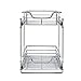 Household Essentials Glidez Multipurpose Chrome-Plated Steel Pull-Out/Slide-Out Storage Organizer for Under Cabinet Use - 2-Tier Design - Fits Standard Size Cabinet or Shelf, Chrome