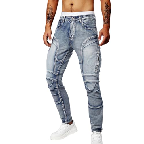 XYGJZ Men's Skinny Slim Fit Stretch Hip Pop Denim Jeans Pants