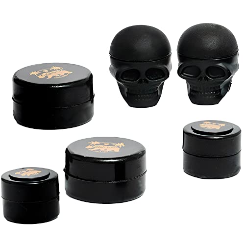 Qnubu Bote de silicone California Black Edition (6Und) anti-aderente, FDA para uso alimentar. Herméticos com vários tamanhos. Resistente a altas temperaturas.