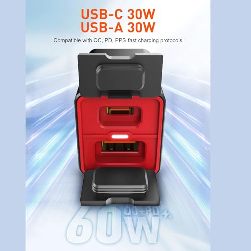 Cargador USB de moto impermeable con soporte antivibración compacto 7