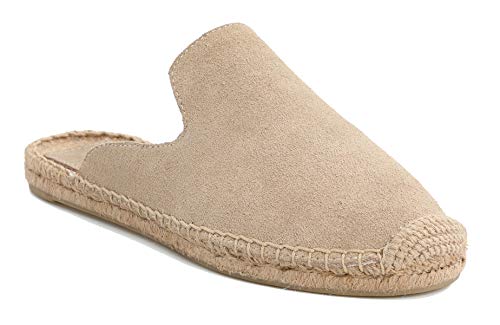 Image of Women's Simple Mule Breathable Flat Espadrilles Shoes, Pure Color Mules