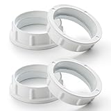 Light Socket Shade Ring - 4Pcs, E26 Ceramic Light Socket Ring, UNO Lamp Shade Adapter Ring for Pendant Light and Floor Lamps, Screw on Lamp Shades, Thread Diameter 1-1/2 Inches (39mm), Aluminum, White