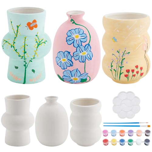 Peignez votre propre vase blanc WEBEEDY, le cadeau d'anniversaire créatif idéal