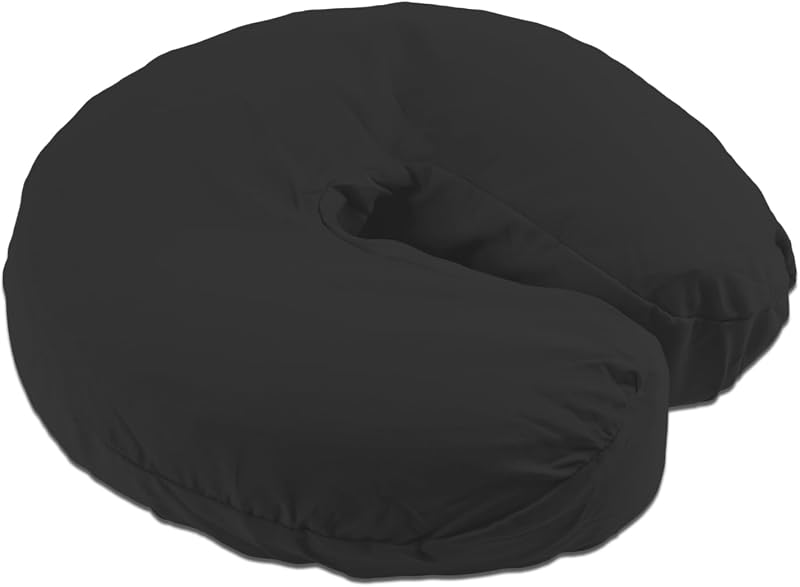 Body Linen Tranquility Capa de Microfibra para Apoio Facial de Maca de Massagem, Preta, Pacote com 10