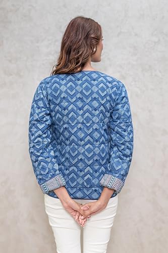Image of Cotton Quilted Jacket for Winter | Warm Lightweight, Soft Quilted Reversible, Casual Jackets for Women | Stylish Cotton Outerwear | Breathable & Comfortable