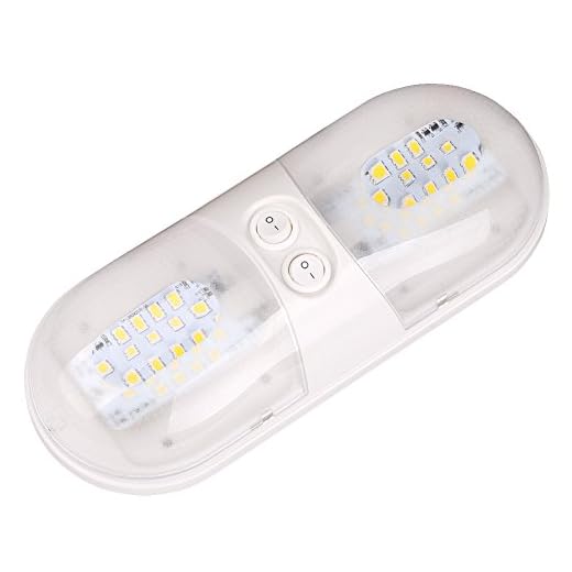 Kohree - Luz de Bóveda LED Lámpara de Domo iluminación de Techo 12V para Camper RV Coche de Turismo Caravana Remolque Barco Camión Yate