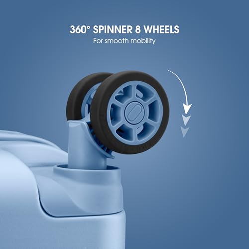 Image of Maleta Crescent Set of 3 | Small + Medium +Large |TSA Lock,Expandable,Anti-Theft Zipper,Wet-Dry Compartment | Trolley Bags | Luggage |Suitcase for Travel(Blue, Set of 3 (Small-Medium-Large))