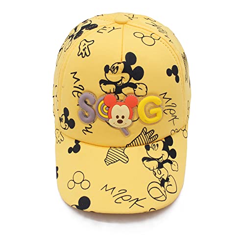 Image of VRITRAZ Kids Cartoon Character Baseball Cap, Stylish Printed Lightweight Adjustable Hat for School, Travel, Sports | Breathable Sun-Shade Cap for Boys and Girls (4-12 Years)