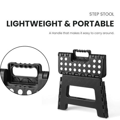 image for PandaEar Home Folding Step Stool, Lightweight Step Stool with 9 Inch H