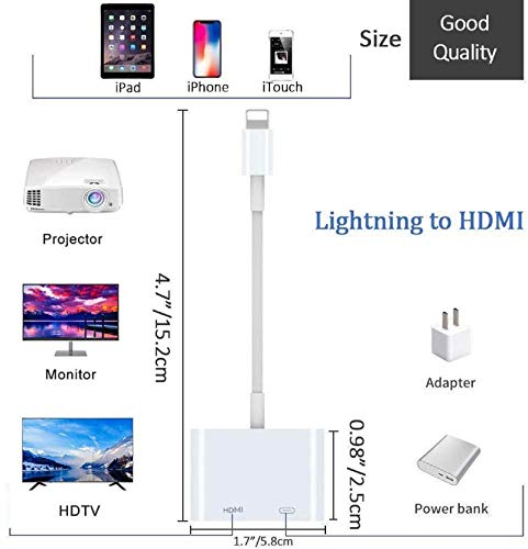image for Veetone [Apple MFi Certified] Lightning to HDMI, Lightning to Digital 