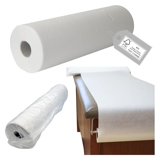OrangeClub 200 Stück Premium Einwegauflage for Massageliege Nasenschlitztücher Der optimale Hygieneüberzug aus Fleece für die Gesichtsauflage ihrer Massageliege und Behandlungsliege (35cm x 35cm) 8 Ärzterollen Ärzterolle 50mtr. 2-lagig Breite: 50 cm hochweiß, 9 Rollen Profi Qualität Liegenabdeckung Ärztekrepp Medizinalrollen Liegenabdeckungen Tiga-Med