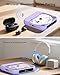 ENVYCLOUD CD Player Portable with Dual Stereo Speakers, Rechargeable Portable CD Player with Bluetooth for Home with Headphones, Support CD/AUX/USB, Purple