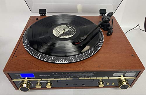 TechPlay Commander, tourne-disque avec contrôle de la hauteur, lecteur CD, amplificateur W/VU, enregistrement Bluetooth… - Les Beatles, Paul McCartney, John Lennon, RIngo Starr, George Harrison TechPlay Commander, tourne-disque avec contrôle de la hauteur, lecteur CD, amplificateur W/VU, enregistrement Bluetooth… – Image 5