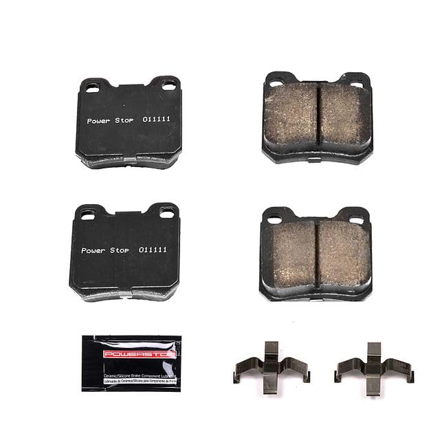 Image of PowerStop Rear Brake Pads for Cadillac Catera 1997-01 |Saab 9-3 1999-03 |900 1997-98 |Saturn L300 2001-05 |LS 2000 - Z23 Carbon-Fiber Ceramic Brake Pads with Installation Hardware, Z23-709
