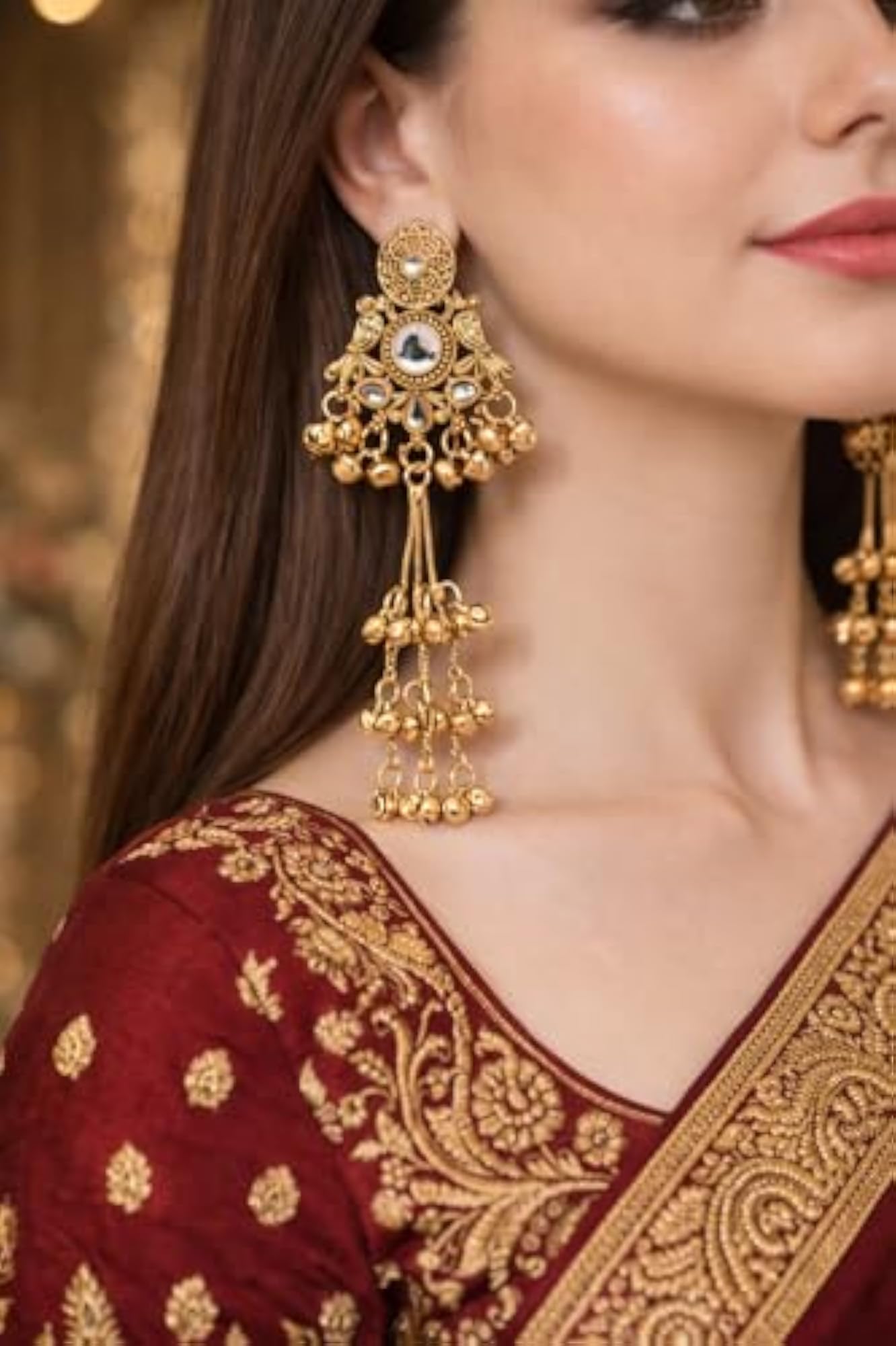 Traditional Gold Plated Stylish Kashmiri Jhumka Earrings
