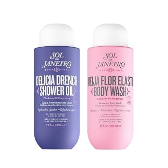 Sol de Janeiro Moistuizing Shower Duo | Delicia Drench Shower Oil & Beija Flor Elasti Body Wash | Cheirosa 59 & 68 | 13 fl oz. |