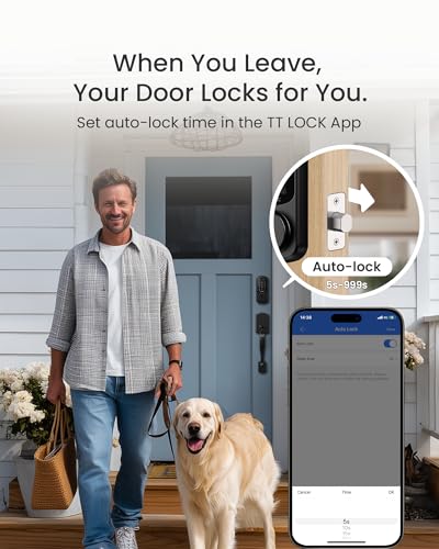 DESLOC Smart Lock B200 WiFi Version, Fingerprint Keyless Entry Door Lock, App Remote Control, Smart Locks for Front Door, WiFi Deadbolt Smart Lock, Emergency Power Port,12 Months Battery, Auto Lock thumbnail 7