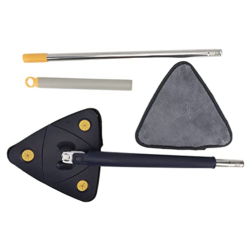 Fregona extensible para limpiar esquinas difíciles y bañeras con cabezal triangular de 360 7