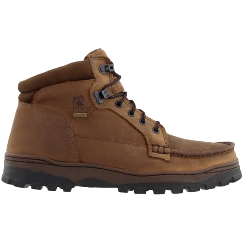 Rocky Mens Outback 5 Inch Gore-Tex Waterproof Round Toe Hiking Hiking Casual Boots Ankle - Brown - Size 8 D_M