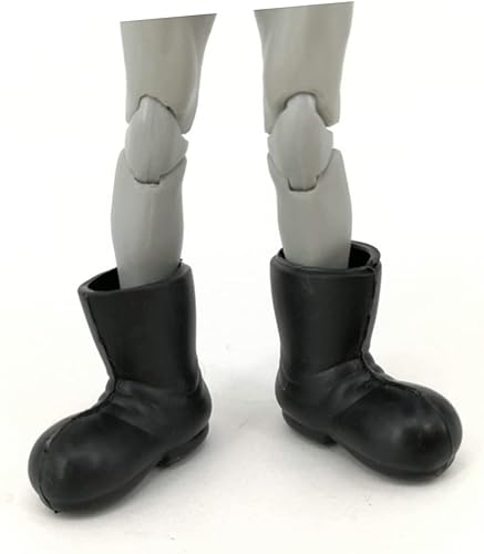 Miniatura 5 de Didiseaon 24 piezas de manualidades de decoración de Navidad, festivales, botas de simulación negras de escritorio para casa de muñecas, gnomos en