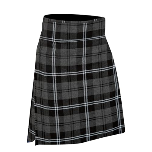 Allsafe Traders Men's 5 Yard Scottish Tartan Kilt, Highland Wedding Kilt, Granite, 50