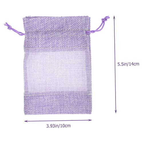 10 bolsas de saquitos de lavanda vacías con cordón miniatura 2